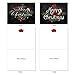 The Best Card Company - 10 Christmas Greeting Cards with Envelopes - Festive, Fun Assorted Holiday Notecards (4 x 5.12 Inch) - Christmas Chalk and Roses M2358XSG