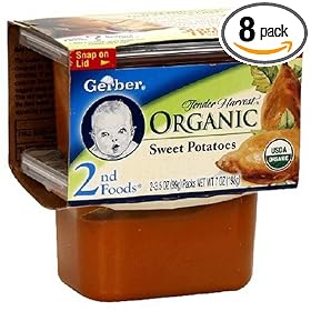 Gerber 2nd Foods Tender Harvest Organic Sweet Potatoes, 2-Count, 3.5-Ounce Units (Pack of 8)