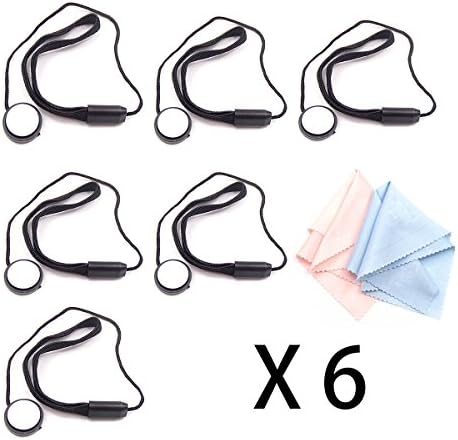 6 Pcs Photo Lens Cap Keeper Holder for DSLR SLR Canon Nikon Sony Pentax Sigma +2 Premium MagicFiber Cleaning Cloths