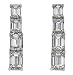 Platinum Emerald Cut Diamond Dangle Earrings (GIA Certified 10.66 cttw, D-E Color, VVS1-VS2 Clarity)