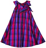 Blue Pearl Girls 7-16 Silk Taffeta Plaid Isabella Dress, Pink/Purple, 12/14