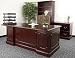 36'' x 72'' Traditional Wood Veneer Desk System w/ Lateral File and Bookcase [SL-DSK-...