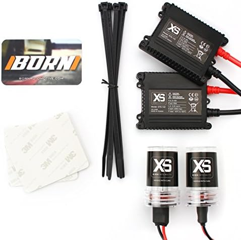 H4 (HB2) (9003) Xenon Headlight Conversion Kit featuring Xenon Bulbs - Replaces Halogen Bulbs &amp; HID Bulbs - Auto Parts for Cars &amp; Trucks - All in One Conversion Kit with Premium Ballasts