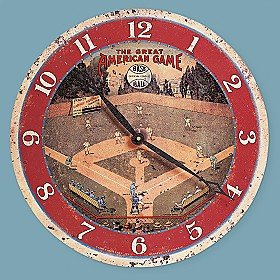 Boys Baseball Sports Wall Clock - Field of Dreams Clock 13 dia.
