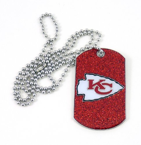 NFL Kansas City Chiefs Glitter Dog Tag