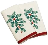 Review Lenox 047596199756 / Lenox Holiday Fingertip Towel, Set of 2