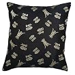 Decorative Silky Black Cushion Cover / Pillow Sham - Chinese "Prosperity & Long Life" Symbols