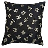 EXP Decorative Silky Black Cushion Cover / Pillow Sham - Chinese "Prosperity & Long Life" Symbols