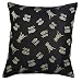 EXP Decorative Silky Black Cushion Cover / Pillow Sham - Chinese "Prosperity & Long Life" Symbols