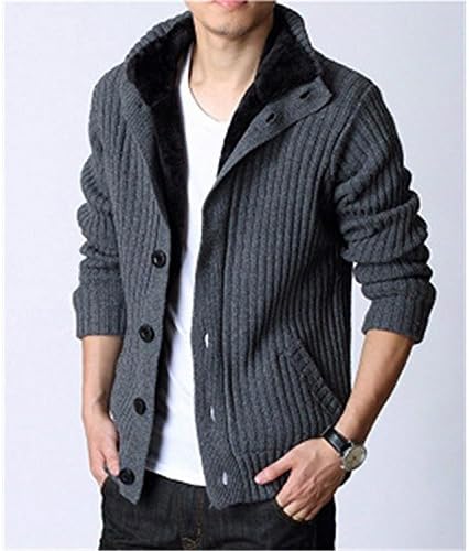 K.ONE Men's Fashion Woolen Knitted Cardigan Sweater