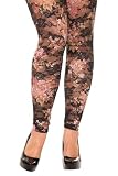 517A3U134TL. SL160  Torrid Plus Size Black Rose Print Lace Leggings