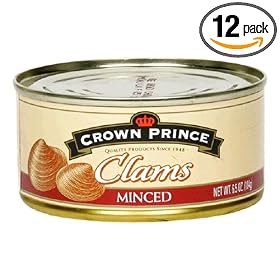 Crown Prince Minced Clams, 6.5-Ounce Cans (Pack of 12)