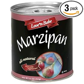 Love 'N Bake Marzipan, All Natural, 11-Ounce Can (Pack of 3)