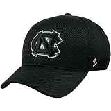 Zephyr North Carolina Tar Heels Black Stealth Fitted Hat