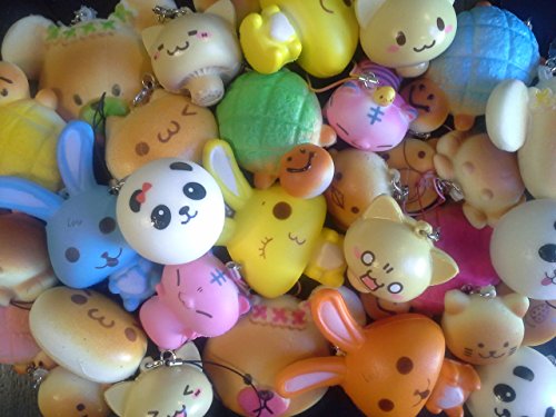 6 Random Animal Squishy Charms with at least 1 SLOW RISE! (Cats, turtles, pandas..etc)