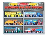 Melissa & Doug Wooden Big Rig Trucks Set