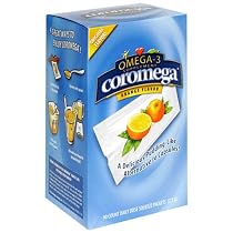 Coromega Omega-3 Supplement, Orange Flavor, Squeeze Packets, 90-Count Box