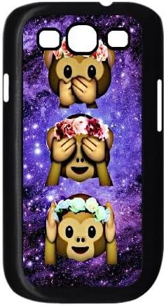 Cute Monkey Emoji Cell Phone Case for Samsung Galaxy S3 I9300,diy Cute Monkey Emoji cell phone case