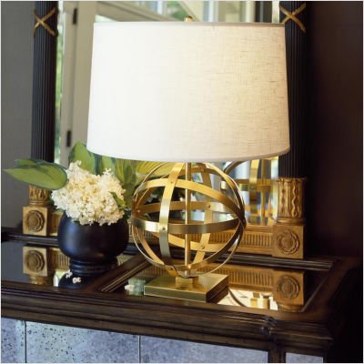 Lucy Table Lamp in Antique Brass Size: Large