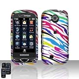 Blue Green Pink Purple Black Rainbow Color Zebra Stripe Design Rubberized S ....