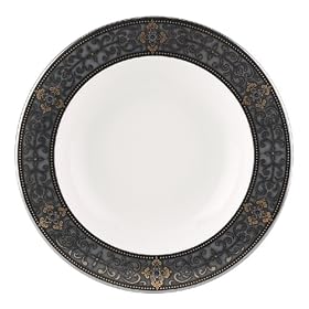 Lenox Vintage Jewel 9-Inch Platinum-Banded Fine China Pasta Rim Soup Bowl, Set of 4 by Lenox