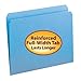Smead File Folder, Reinforced Straight-Cut Tab, Letter Size, Blue, 100 per Box (12010)