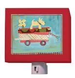 Oopsy Daisy Fine Art for Kids NL6212MW Pup on a Wagon Night Light