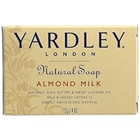 Yardley London Shea Butter Natural Soap, Almond Milk, 4 oz