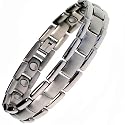 Mens Titanium Magnetic Bracelet Brand New in Velvet Gift Box Ultra Lightweight Titanium Very Stylish with Strong 3000g Magnets + FREE LINK REMOVAL TOOL