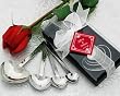 Wedding Heart Measuring Spoons in Gift Box: Wedding Bridal Shower Favors