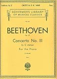 cover of Beethoven Concerto No. 3 in C Minor for the Piano (Schirmer's Library of Musical Classics, Vol. 623 Opus 37)