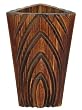 Hand Carved Wood Vase