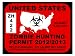 United States Zombie Hunting Permit 2012 (Bumper Sticker) United States Zombie Hunting Permit 2012 (Bumper Sticker)