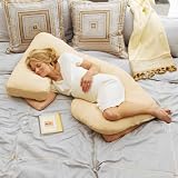 Cozy Cuddler Total Body Pregnancy Pillow - Almond