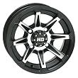 4/110 STI HD2 Alloy Wheel 12x7 2.0 + 5.0 Matte Black ARCTIC CAT BOMBARDIER CAN-AM CANNONDALE HONDA JOHN DEERE KASEA KAWASAKI SUZUKI YAMAHA