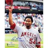Ervin Santana Los Angeles Angels of Anaheim 8x10 Salute To The Crowd Autographed Photograph