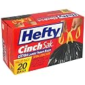 Hefty Cinch Sak Extra Large, 33 Gallon Trash Bags, Case Pack, Six - 20 Count Boxes (120 Bags)