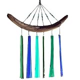 Fused Glass Windchime - Blues & Greens