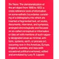 Six Years: The Dematerialization of the Art Object from 1966 to 1972