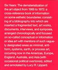 Six Years: The Dematerialization of the Art Object from 1966 to 1972