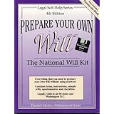 prepare your own will book and disk the national will kit with forms on disk legal self help series