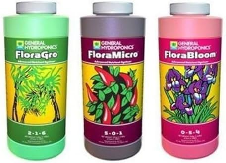 General Hydroponics Flora Series Gro Micro Bloom 16oz Pints - gh nutrients