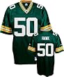 Men`s Green Bay Packers #50 AJ Hawk Team Replica Jersey