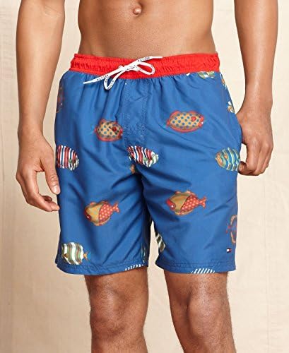 Tommy Hilfiger Chrome Clownfish Print Mens Swimming Trunks Blue 2XL