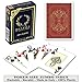 DA VINCI Persiano Red, Italian 100% Plastic Playing Cards, Poker Size Jumbo Index