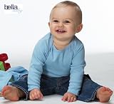 Bella Infant 100% Cotton 5.8 oz L/S T-Shirt w/lapped shoulders