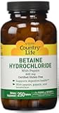 Country Life Betaine Hcl W/ Pepsin 250 Tablet
