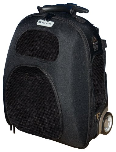 Pet Gear I-GO2 Weekender Roller Backpack, Black