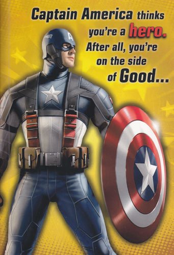 Greeting Card Birthday Card with Sound Captain America