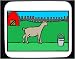 Mouse Pad with barn, goat, pail, bucket, animal, farm Image